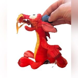 Mulan Mushu Plush Stuffed Red Dragon Disney Store Exclusive